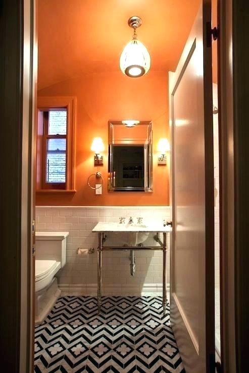 Image result for Orange And Charcoal Tile For A Bold Statement bathroom pinterest