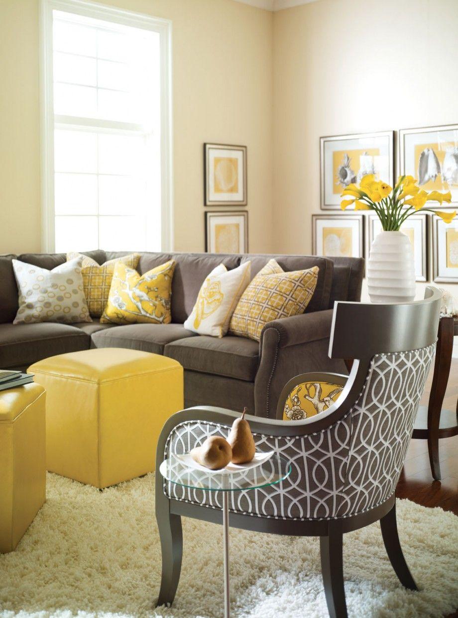 Image result for Soft gray with a yellow accent pinterest